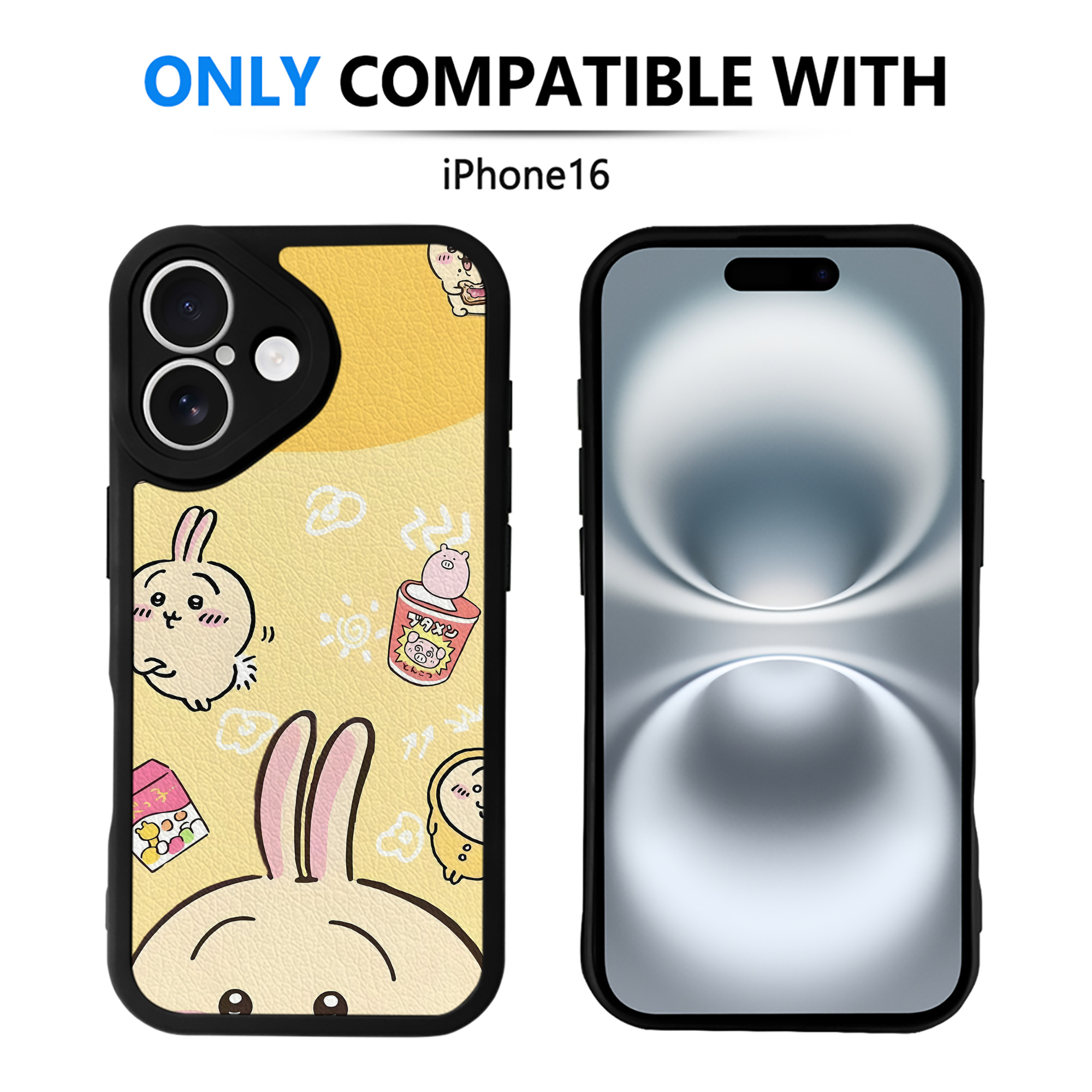 （画像用） ちいかわ Chii-kawa 【iPhone 16シリーズ対応】シリコンスマホケース（レザー調） 材質：シリコン